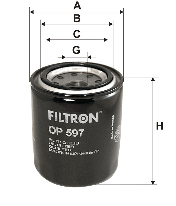 FILTR OLEJU OP597 FILTR OLEJU OP597