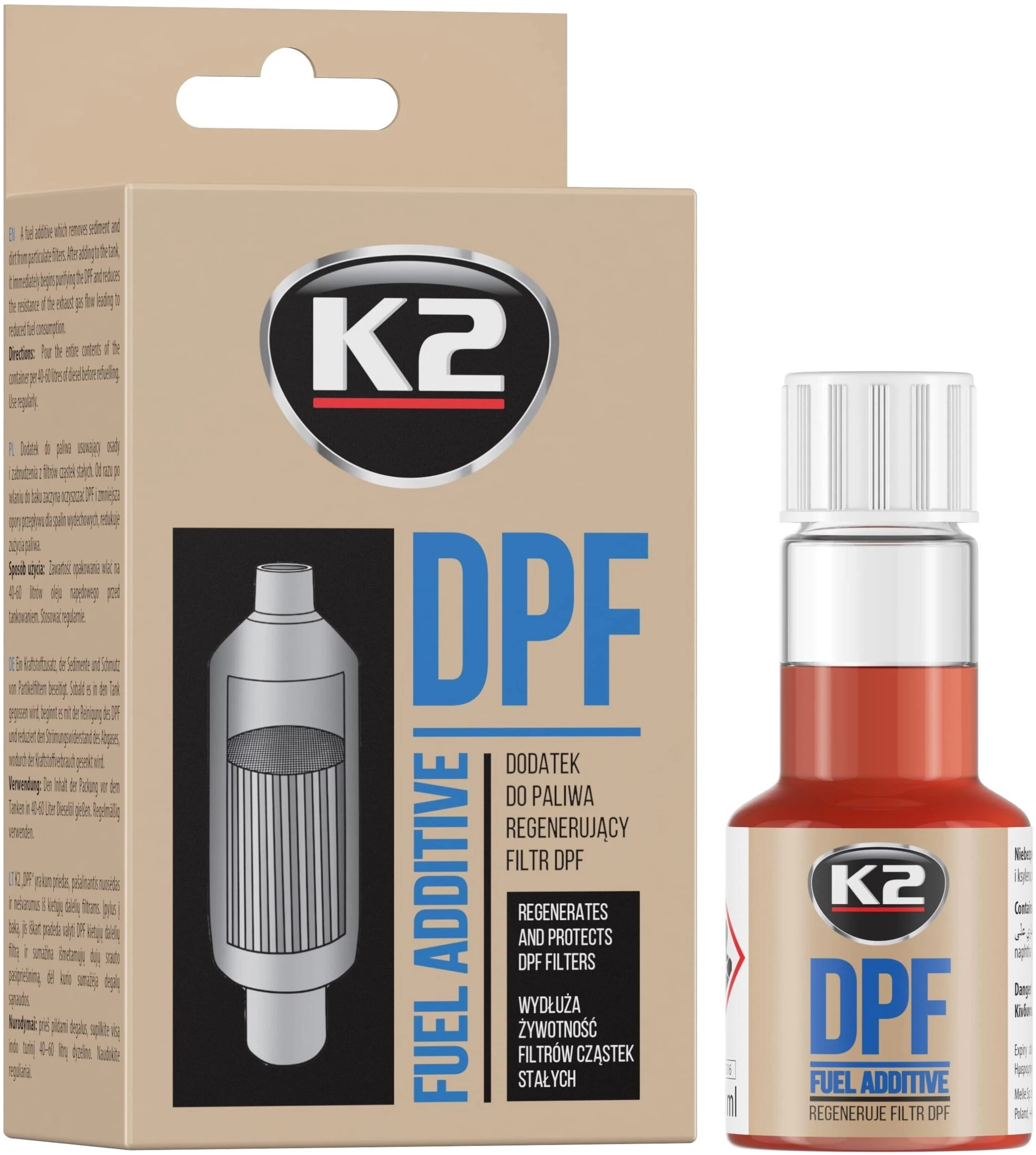 K2 DPF REGENERACJA I OCHRONA FILTRA DPF 50ML T316 K2 DPF REGENERACJA I OCHRONA FILTRA DPF 50ML T316