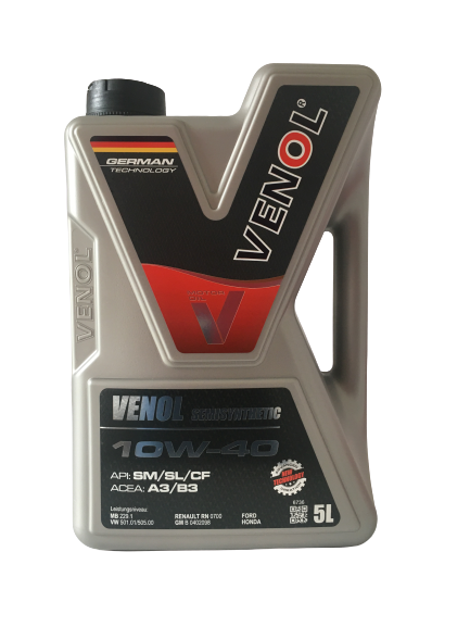 VENOL SEMISYNTHETIC 10W-40 5L SM/CF VENOL SEMISYNTHETIC 10W-40 5L SM/CF