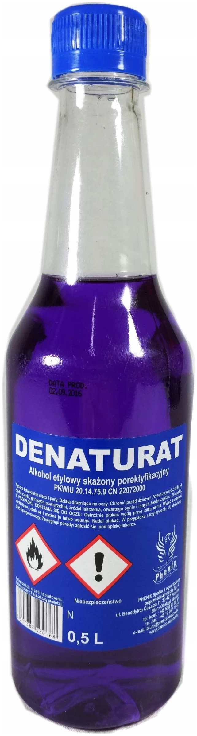 DENATURAT 0,5L FIOLETOWY DENATURAT 0,5L FIOLETOWY