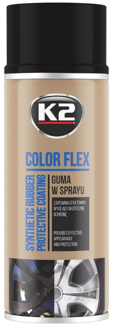 K2 GUMA SPRAY COLORFLEX CZARNY POŁYSK 400ML L343CP K2 GUMA SPRAY COLORFLEX CZARNY POŁYSK 400ML L343CP
