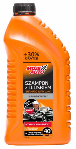MOJE AUTO SZAMPON Z WOSKIEM 1L +30% MOJE AUTO SZAMPON Z WOSKIEM 1L +30%
