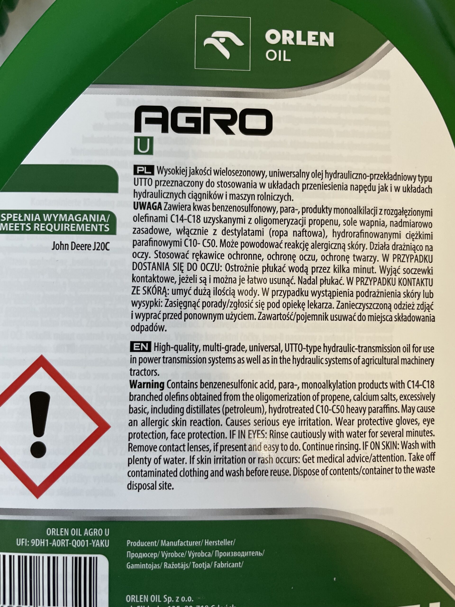 AGRO U 5L ORLEN AGRO U 5L ORLEN