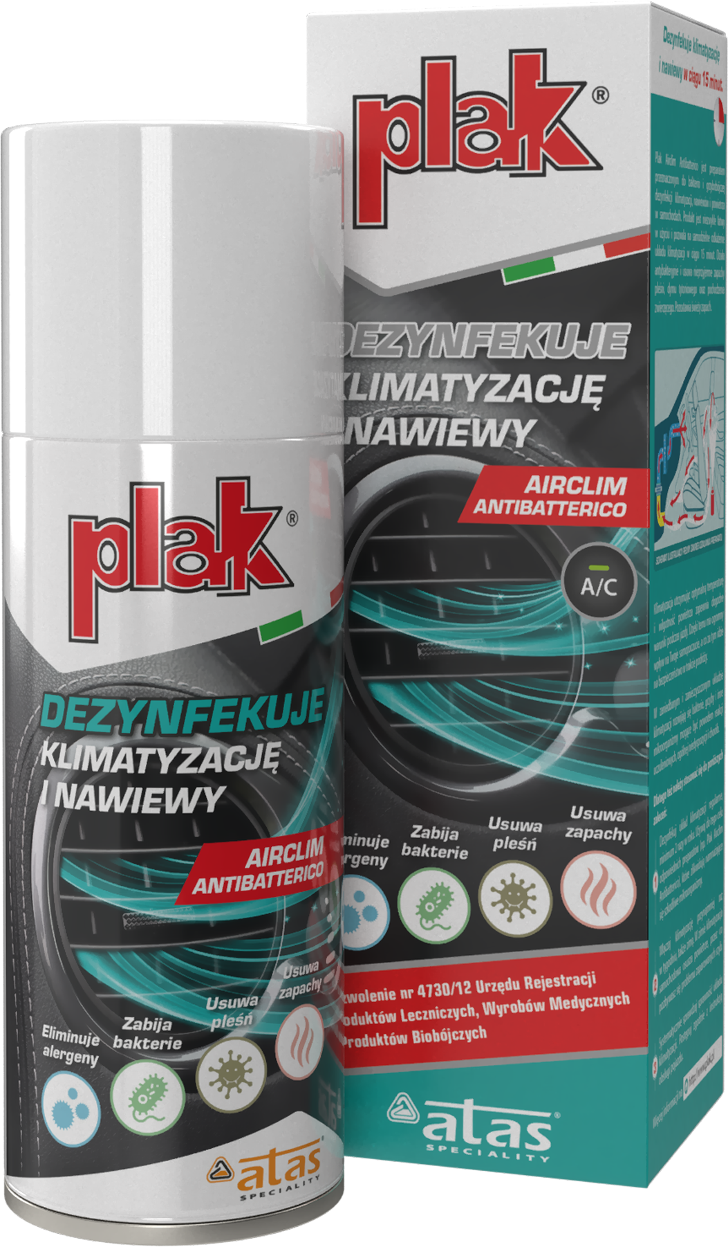 AIR CLIM DEZYNFEKUJE KLIMATYZACJĘ 200ML PLAK AIR CLIM DEZYNFEKUJE KLIMATYZACJĘ 200ML PLAK