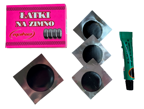 Łatki na zimno 4 szt. + klej Łatki na zimno 4 szt. + klej